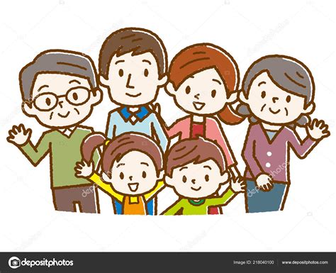 Big Happy Family Vector Illustration Stock Vector Image by ©ankomando ...