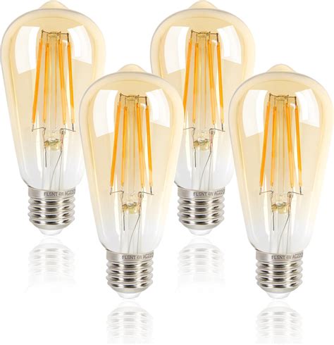 FLSNT Ampoule Edison E27 Équivalent 40W ST58 Rétro LED à Filament