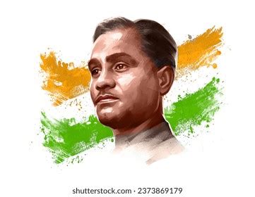 Major Dhyan Chand Portrait Illustration National Stock Illustration ...