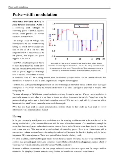 Pulse Width Modulation Pdf Pdf Electromagnetism Electricity