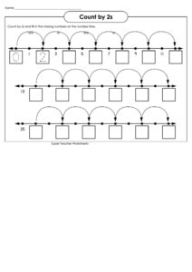 Skip Counting Number Line Worksheets Countingworksheets