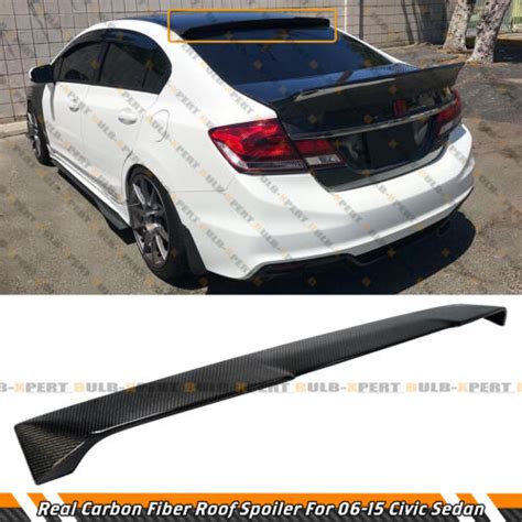 FOR 06 15 HONDA CIVIC 4DR SEDAN V2 M STYLE CARBON FIBER REAR WINDOW