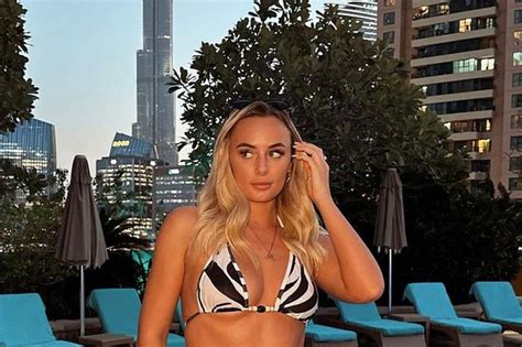 Love Island S Millie Court Strips To Skimpy Zebra Print Bikini In Racy