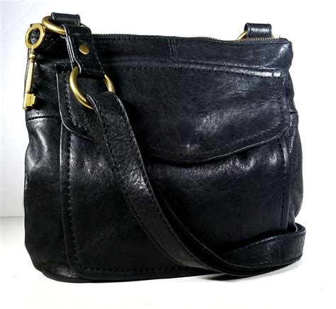 Black Leather Crossbody Organizer Bag Iucn Water