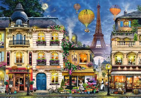 Passegiata Notturna A Parigi Ravensburger Puzzle 18000 Pz Puzzle Da