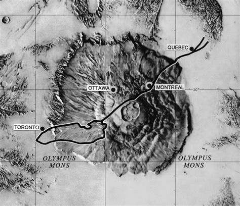 Eastern Canada And Olympus Mons Comparison Of Olympus Mons Flickr