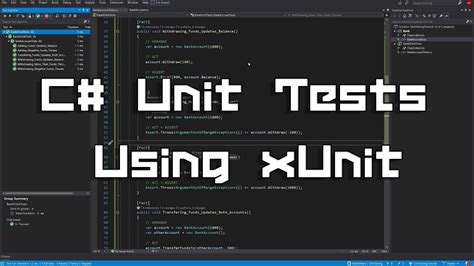 C Unit Tests Using XUnit NET Beginner YouTube