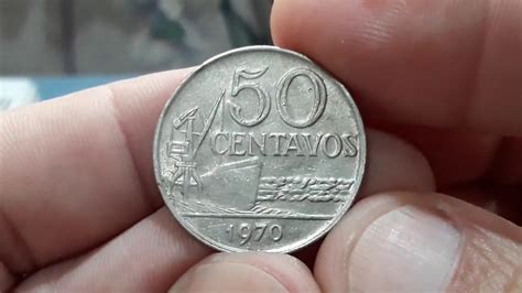 MOEDA RARA DE 50 CENTAVOS ANO 1970 VALOR 400 REAIS Aprenda A