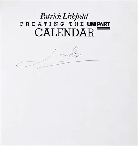 Creating The Unipart Calendar Signed By The Photographer Patrick