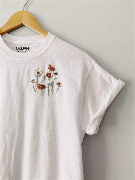 Diy Embroidered Shirt Designs T Shirt With Embroidered Shoulder Short