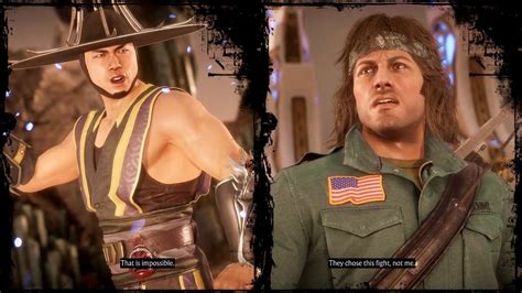 Kung Lao V Rambo Dialogues Mortal Kombat 11 Youtube