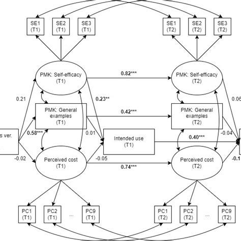 Structural Equation Model With Standardized Regression Coefficients