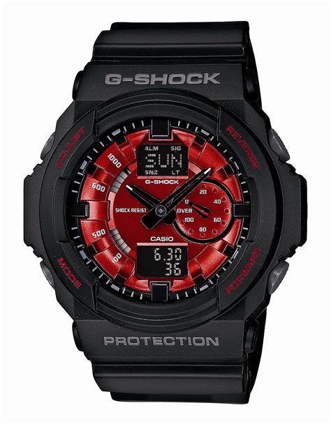 G Shock Mens Black Case Red Face Anadigi Watch In Black For Men Lyst