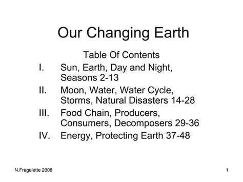 Our Changing Earth Ppt