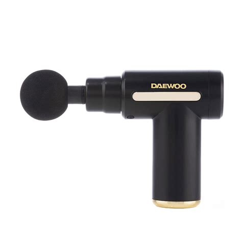 Daewoo Mini Massage Gun With 4 Massage Heads Led Rechargeable 1500mah Black Buysbest