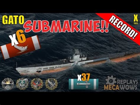 Submarine Gato Kills K Damage World Of Warships Gameplay Youtube