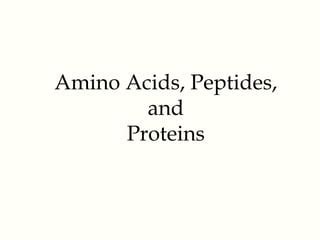 Amino Acids Peptides And Proteins Ppt