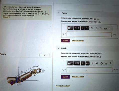 At The Instant Shown The Robotic Arm Ab Is Rotating Counterclockwise