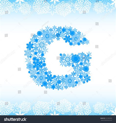 Snow Alphabet Letters Snowflakes Stock Vector Royalty Free