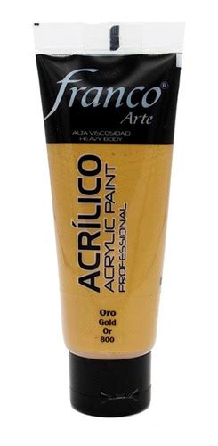 Acrílico Profesional Franco Arte Tubo X 100 Cc Oro Dorado Bocetos