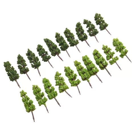 ENSEMBLE DE 20 arbres miniatures réalistes et détaillés pour train