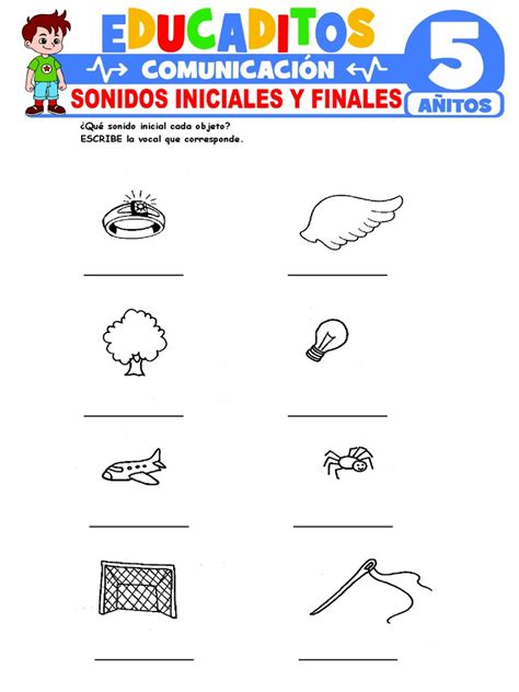 Sonidos Iniciales Y Finales Para Ninos De 5 Anos Pdf