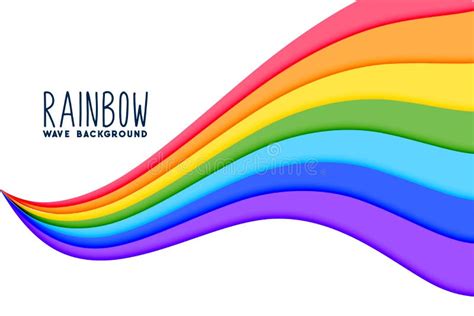 Fondo Arco Iris Ondulado Con Diseño De Líneas Fluidas Ilustración del