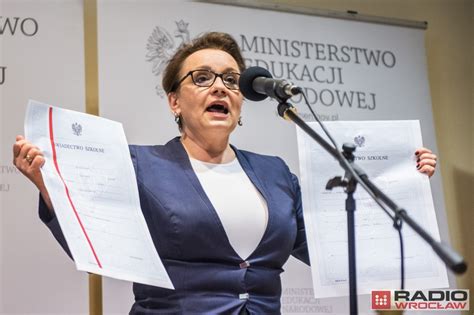 Minister Edukacji Anna Zalewska We Wroc Awiu Foto Radio Wroc Aw