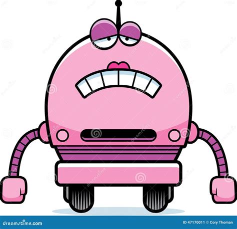 Sad Female Robot Stock Vector Illustration Of Frowning 47170011