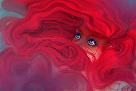 Red Hair And Blue Eyes Disney Princess Fan Art Disney Fan Art The