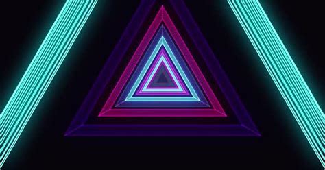 Triangles Neon Lights Background Loops Stock Video Envato Elements