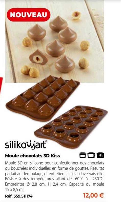 Offre Siliko Art Moule Chocolats D Kiss Chez Mathon