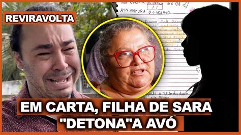 CASO SARA MARIANO FILHA ESCREVE CARTA PARA O PAI YouTube