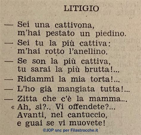 Litigio Poesia Di Teresa Romei Correggi In Filastrocche It