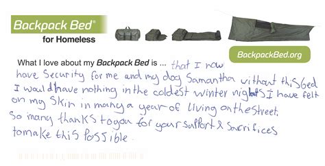 Backpack Bed For Homeless