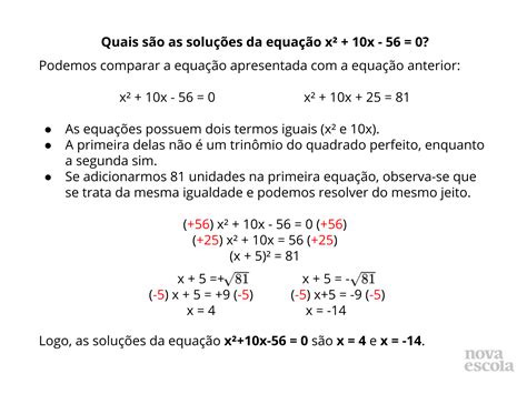 Completando Quadrados Para Resolver Equações Quadráticas Planos De