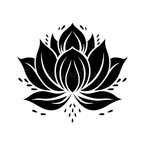 Lotus Flower Icon Lotus Flower Black Lotus Icon On White Background