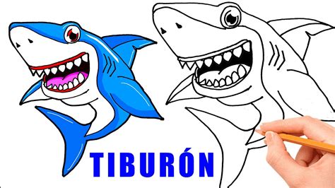 APRENDER A DIBUJAR TIBURON FACIL COMO DIBUJAR UN TIBURON KAWAII