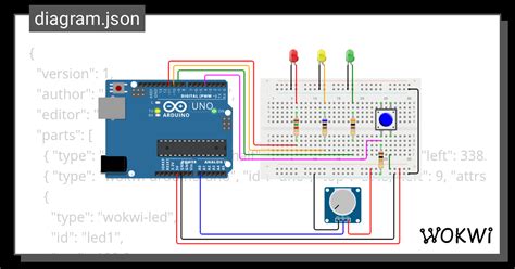 LED Poten Zip Wokwi ESP32 STM32 Arduino Simulator