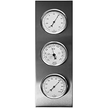 Sunartis 3 4013 THB197 Stainless Steel Weather Station Barometer