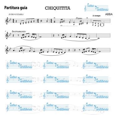 Pista Y Partituras Chiquitita Abba