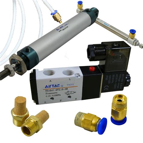 pneumatic cylinder linear actuator kit   solenoid valve air