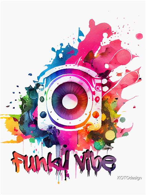 Funky Vibe Watercolour Painting Sticker For Sale By Kotodesign