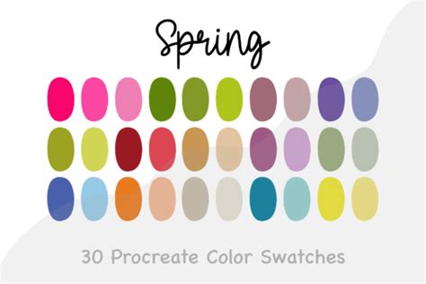 Spring Procreate Color Palette Graphic By Picto Graphy Creative Fabrica