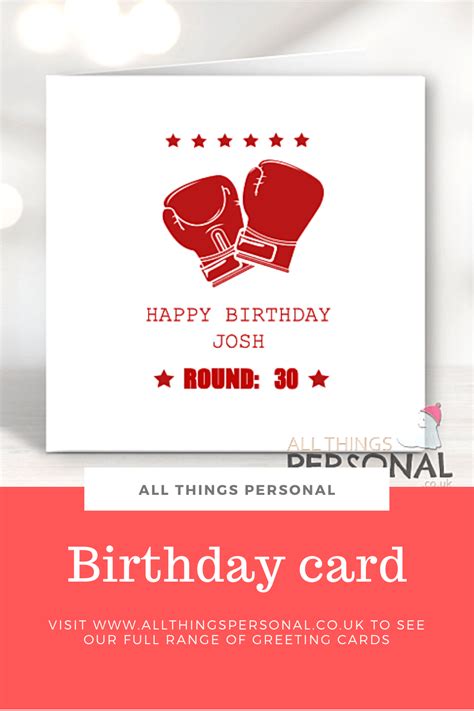 Boxing Birthday Card Birthday Cards Card Supplies Cards