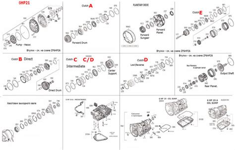 Transmission Repair Manuals ZF 6HP21 Rebuild Instructions