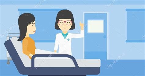 Doctor Visiting Patient Vector Illustration ⬇ Vector Image By