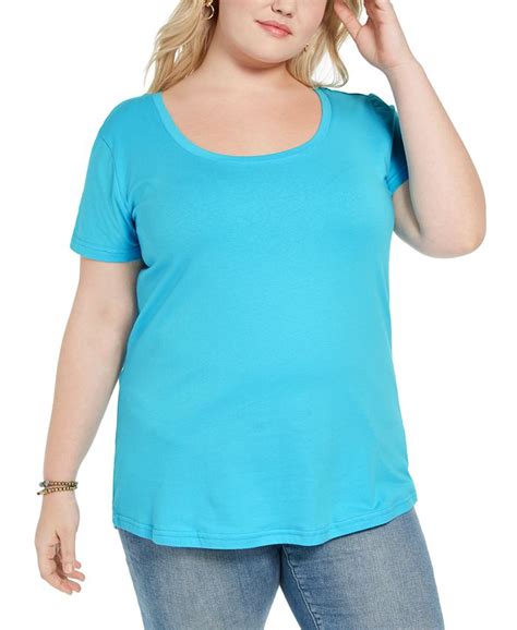 Aveto Trendy Plus Size Scoop Neck T Shirt Macys