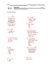 5 3 Practice Pdf Name 5 3 Class Date Practice Form K Solving