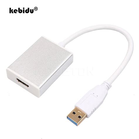 1080P USB 3 0 do wejście HDMI konwerter kabel Adapter męski na żeński